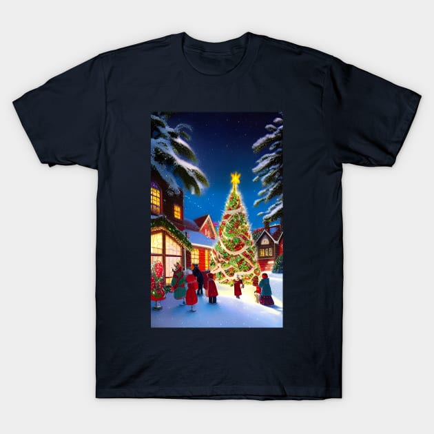 Outdoors Christmas scene T-Shirt by Gaspar Avila